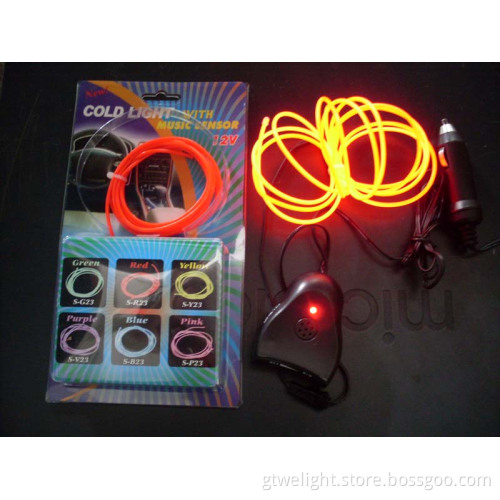 Car Decoration-EL Flexible Neon Light EL Wire +12inverter with Cigarette Lighter